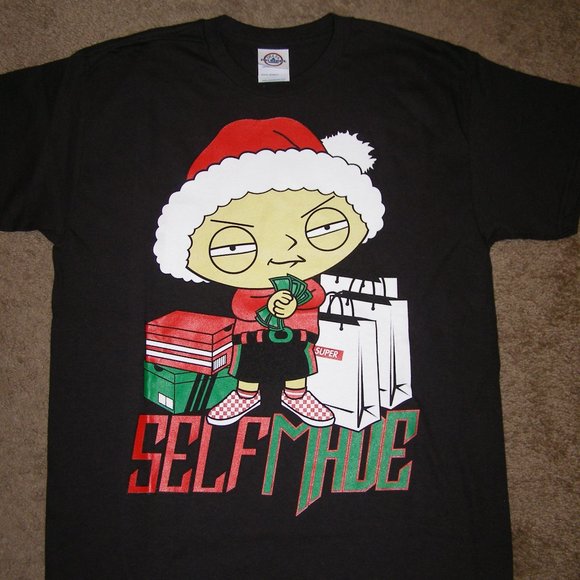 New size L Family Guy STEWIE Black T-shirt - Picture 2 of 3